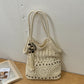 Woven Cotton Underarm Shoulder Bag