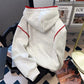 Mens Embroidered Letter Color Block Hoodie