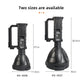 Two sizes of black LED searchlight labelled KS-X036 27 cm and KS-X037 30.5 cm with measurements