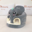 Dinosaur. gray oval sponge style