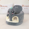 Dinosaur. gray oval sponge style