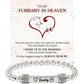 Silver bead stainless steel bracelet with an engraved bar and a cat claw accent