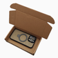 Open kraft mailer box with a phone case shown for scale, not included, 20*11*4CM option