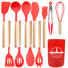 Red / 12-Pcs Silicone Cookware Set 700g