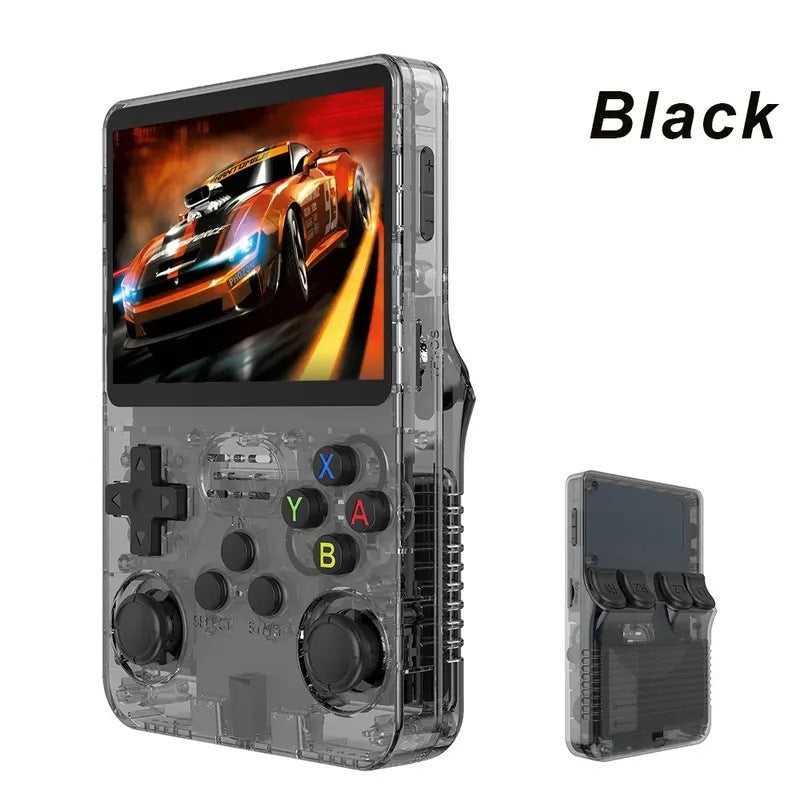 Detail of the directional pad and finish on the handheld game console shell