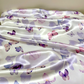 Dawn dream butterfly print silk pillowcase with lilac butterflies on white
