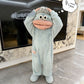 Big-mouthed monster one-piece sleeping pajamas with outerwear