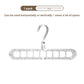 Transparent silver nine-hole clothes hanger single pack shown horizontally on a white background
