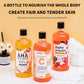 Vitamin C, AHA, and Alpha Arbutin serum bottles grouped together, each holding a clear orange liquid.