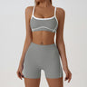 Mist Gray, Bra and Shorts Set