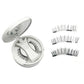Magnetic false lash strips with the small magnets visible on the band