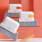 Three window groove brushes in orange, yellow, and white on gray fibre pads