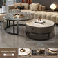 60x80cm option photo: nesting tables, black frame, gray cabinet, white small top and gray large top, labeled 70 and 50 CM