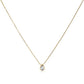 Water Drop Zircon Gold Plated Necklace with Adjustable Chain