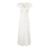 Dot Lace Puff Sleeve Dress - White la-l25279