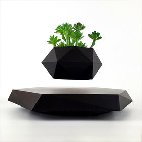 Magnetic Levitation Floating Planter with Artificial Plant