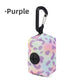 Pet waste bag dispenser pouch, purple pouch with clip