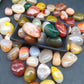 Glossy dyed pink and magenta agate pebbles for vase filler decoration