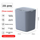 Blue gray 22L sensor trash can with feature icons and a 32 cm height mark, Gray-22l rechargeable model option