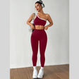 Medium purple-red set with white trim