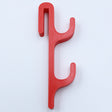 Red single-sided double hook