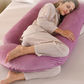J-shaped pregnant woman pillow support