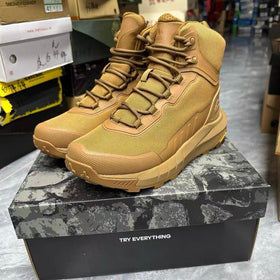 Men's Breathable Mid-High Top Outdoor Hiking Shoes with YKK Side Zipper