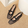 Breathable Mesh Ballet Flat Sandals with Buckle