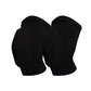 Black dance knee pads with sponge pad, pair on white background, size M variant