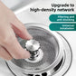 Hand lifting a stainless steel drain strainer by its plum blossom knob from a sink