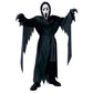 Black ragged robe with a white screaming mask and a tie belt, Screaming option, 110cm
