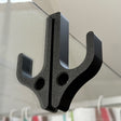 Black double hook with hole