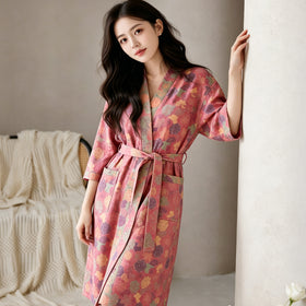 Cotton Gauze Bathrobe for Home