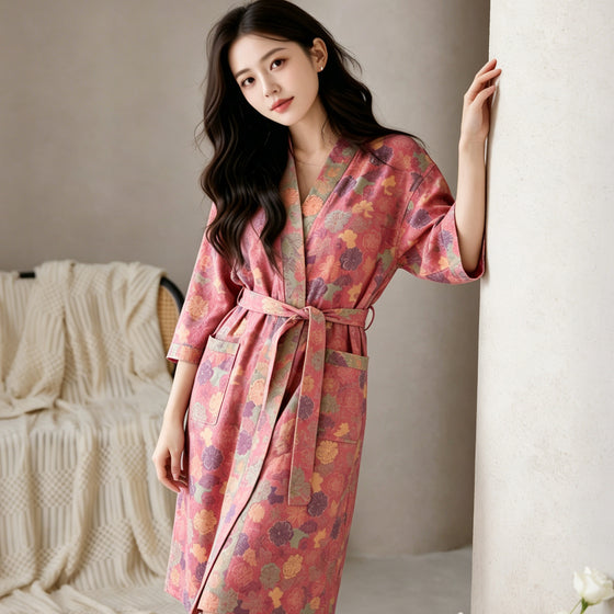 Cotton Gauze Bathrobe for Home