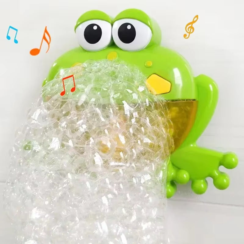 Baby Bath Toys Bubble Machine Duck Frog Music Kids Bath Toy Bathtub Soap Automatic Bubble Maker Baby Bathroom Toy for Children