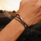 Stainless steel snake chain and curb chain from the layered bracelet set