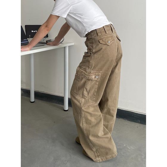 Distressed Vintage Casual Pants Loose Fit