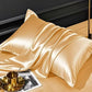 Champagne satin finish polyester pillowcase, single case, 48 by 74 cm