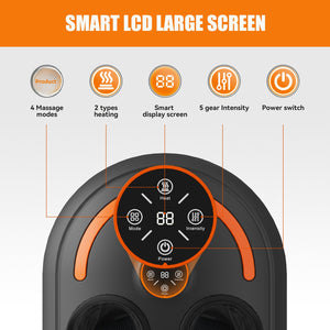 Electric Foot and Leg Massager with Heating | side profile angle shot
