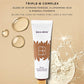 BB blur tube shown with liquid tint drops and loose powder, noting its diamond powder and mineral pigment blend