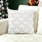 Plush carved cushion cover with a raised bow pattern worked into the plush surface