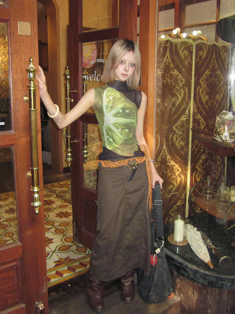 Butterfly Design Sleeveless | in-use moment
