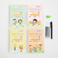 Children's magic practice copybook set of four grooved books with pen holder and refills