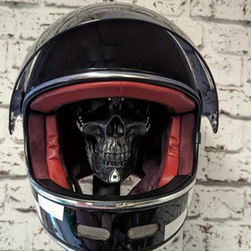 Punk Skull Helmet Rack Metal and Resin Decor
