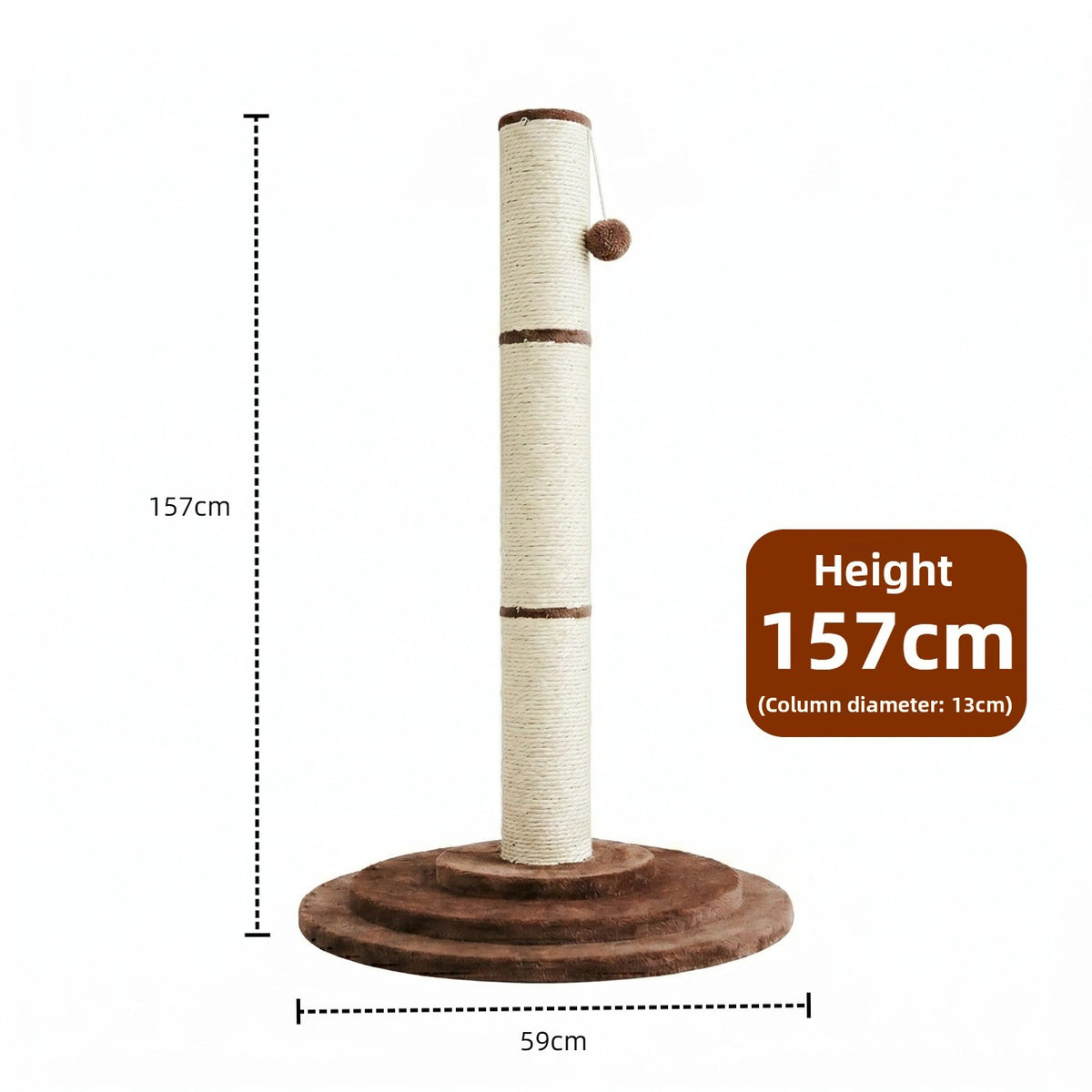 Heightened and thickened cat scratching post