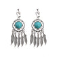 Bohemian tassel and bead clip-on drop earrings, aged tone zinc alloy frame, handmade pair on plain white background