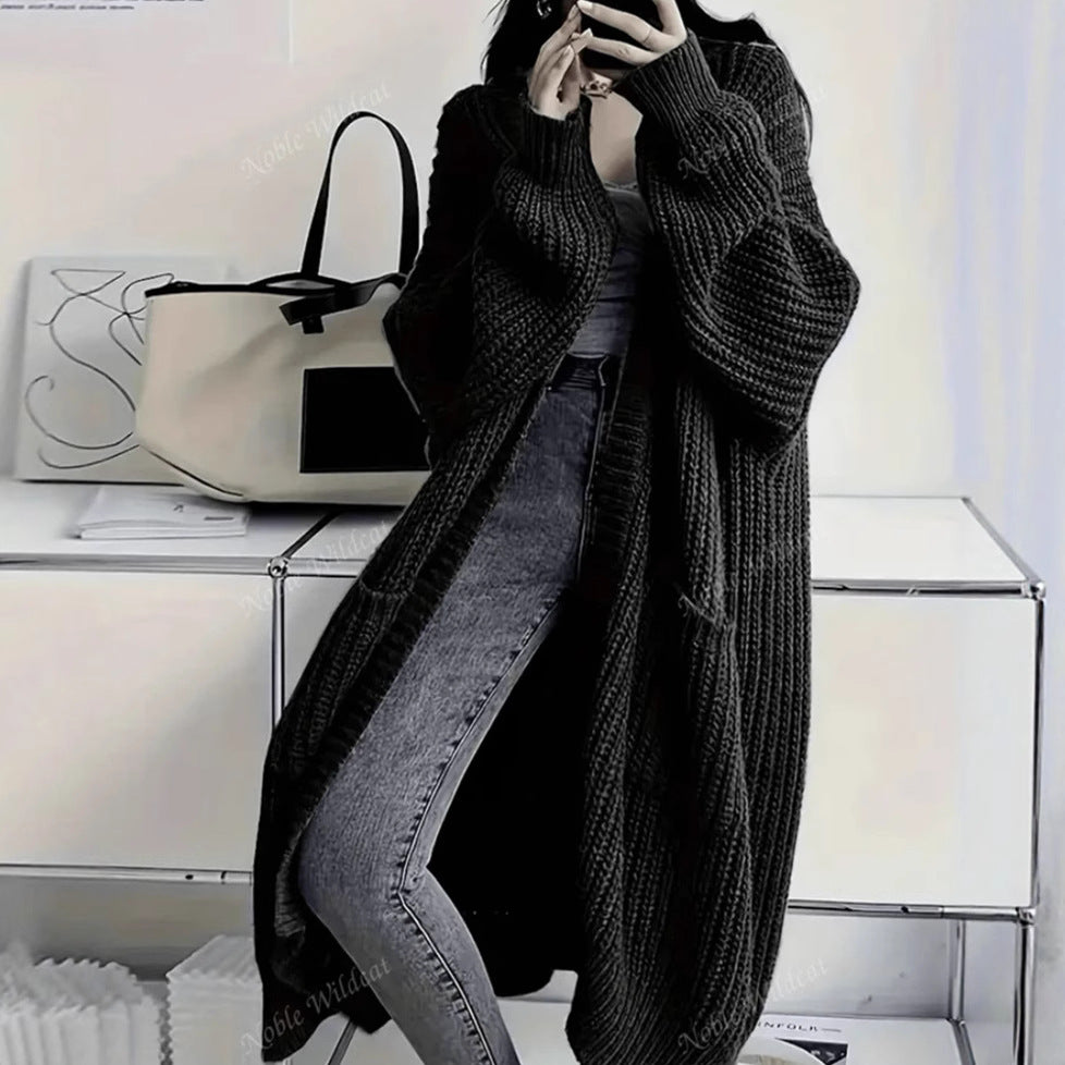 Over-the-knee sweater cardigan