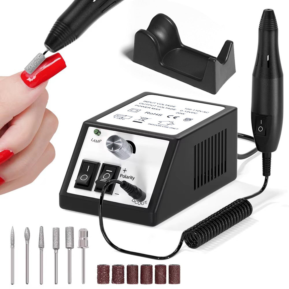 Interchangeable grinding and polishing bits for an electric nail drill