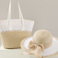 Bow Design Sun Hat and Bag Set | real routine angle
