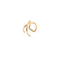 Steel zircon ear cuff with single set crystal on the clip on band